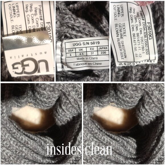 UGG Australia Knitted Fold Down Shaft Boots Women's sz 6 - Picture 9 of 11